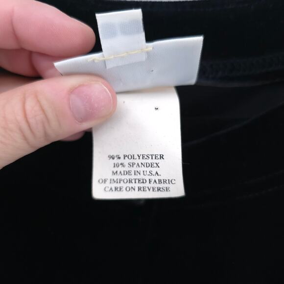 Hot Cotton Vintage Black Velvet Floral Embroidery Gothcore Witchy Button Cardi L - Picture 5 of 14